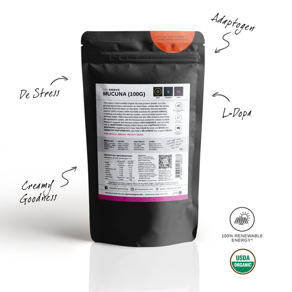 Organic Mucuna Powder (Kapikacchu / Velvet Bean) - THE GROVE