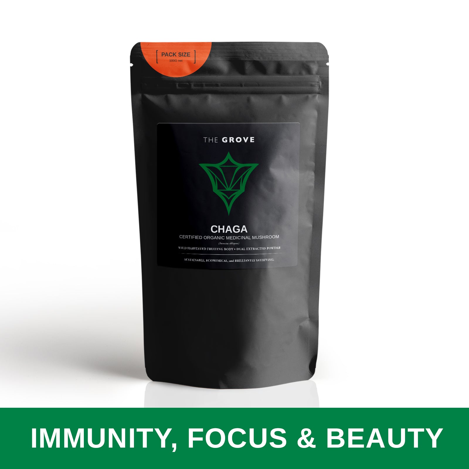 Organic Wild Harvested Chaga Powder (8:1)