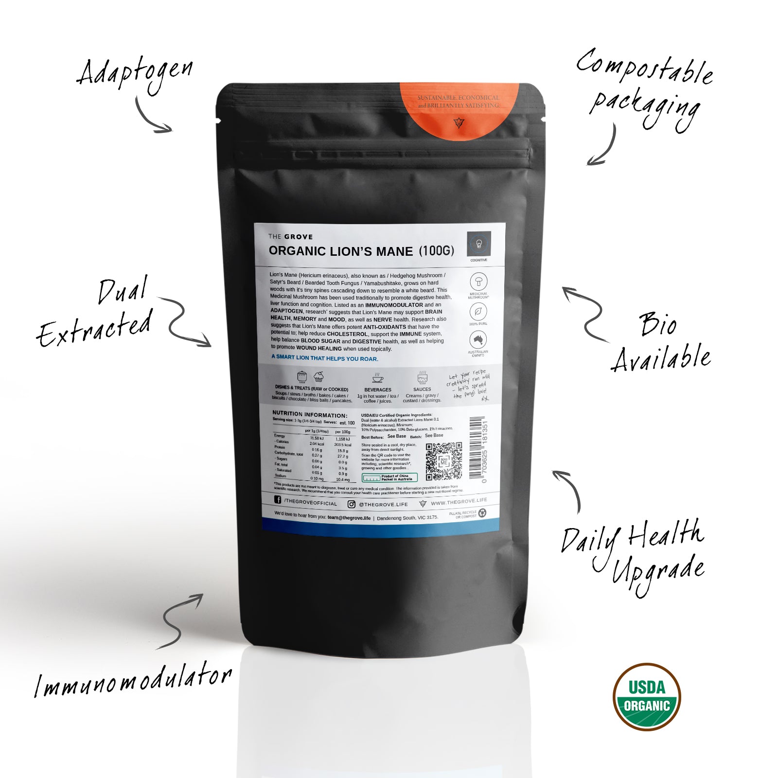 Organic Lions Mane (8:1)